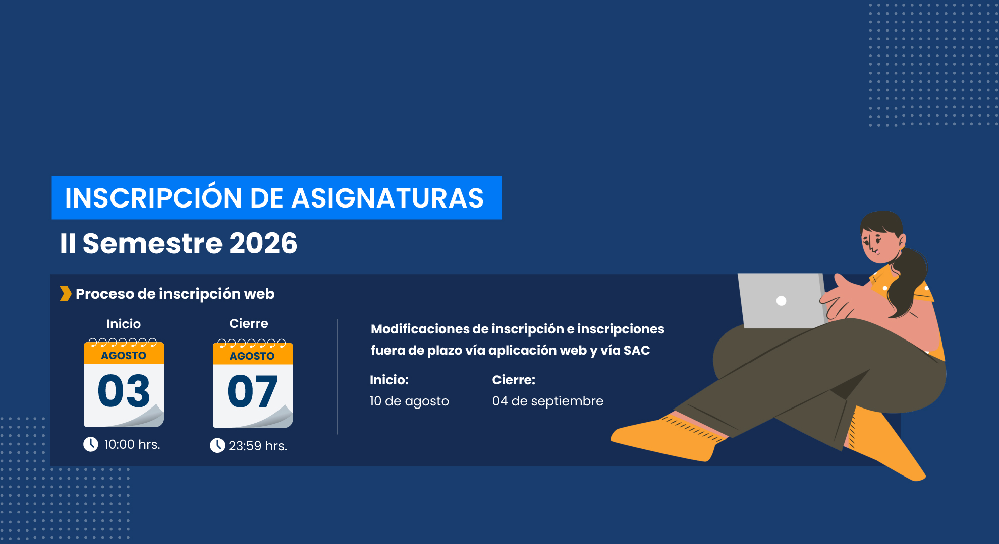 Inscripción de asignaturas 2026-2